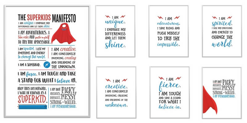 Superkids Manifesto Printable Art Bundle