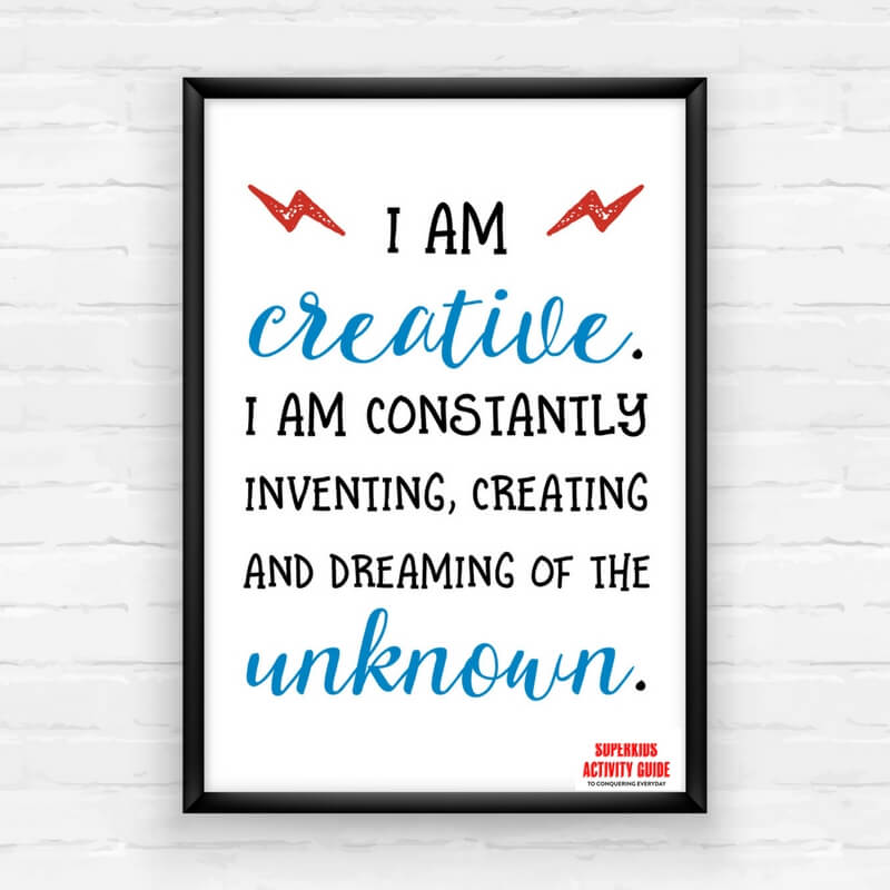 Empowering Wall Art Printable Pack - I Am Creative!